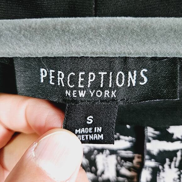 Perceptions Women's S Crosshatch Print Sleeveless Tank Dress Black White - Picture 5 of 6